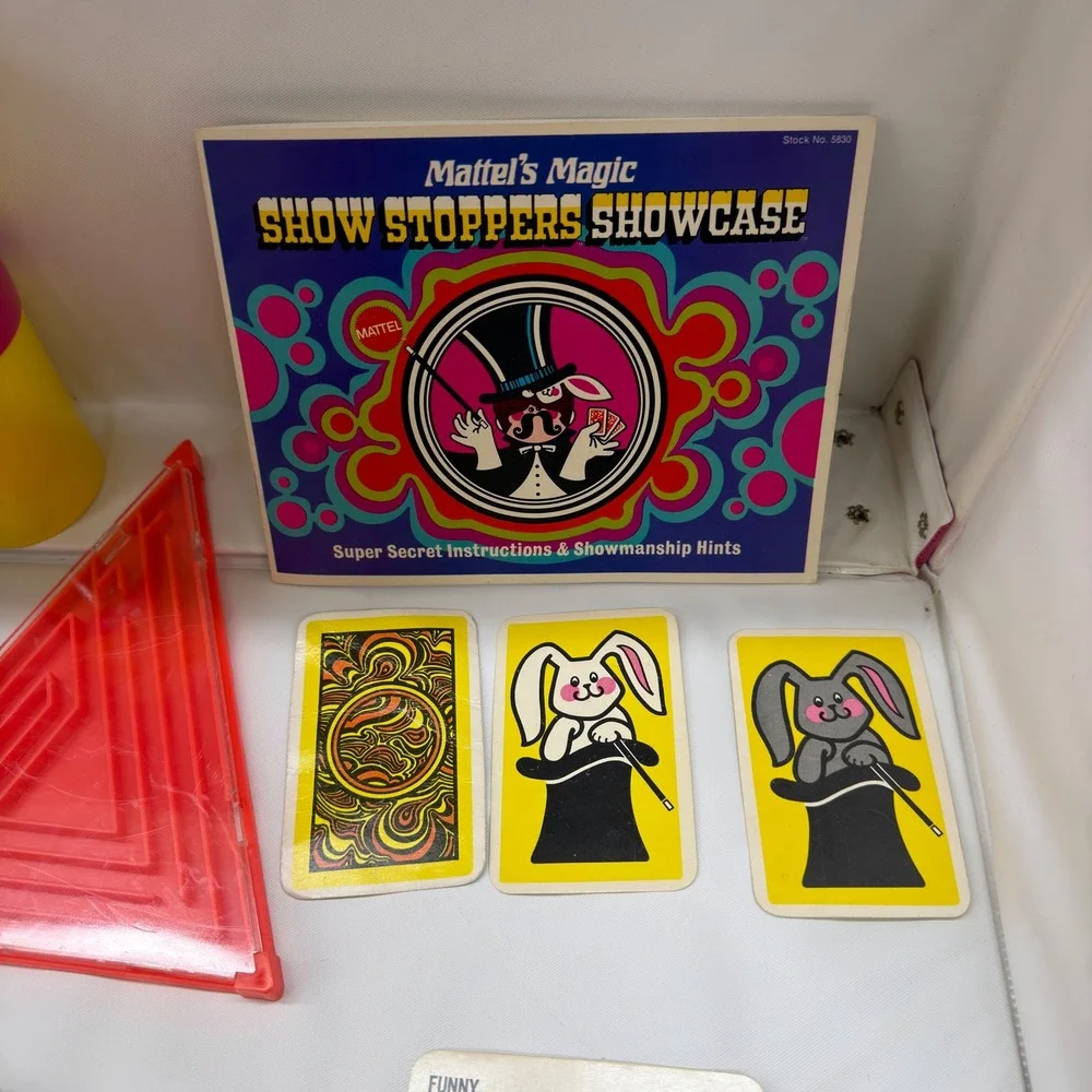 Vintage 1969 Mattel Magic Show Stoppers Showcase Magic Kit Case 5830 Psychedelic